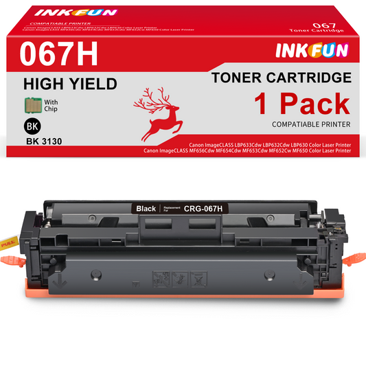 067H 067 Toner for Canon 067H Black Toner Cartridge for Canon 067 CRG-067H Toner (1 Black)