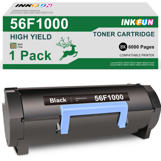 56F1000 Toner for Lexmark 56F1000 Black Toner for Lexmark Toner Cartridge 56F1000 56F1H00 56F1U00 for MS321 MS421 MS521 MS621 MS622 MX321 MX421 MX521 MX522 MX622 Printer (6000 Pages, 1 Pack)
