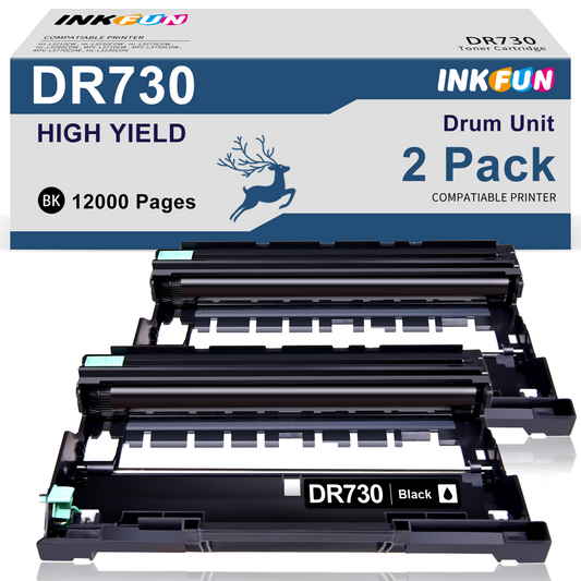 DR730 DR-730 Drum Unit (Not Toner) Replacement for Brother DR730 DR 730 Drum Unit for Use with Brother DCP-L2550DW HL-L2350DW HL-L2370DW HL-L2390DW MFC-L2750DW MFC-L2710DW Printer (2 Pack)