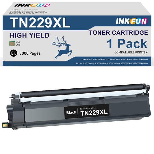 TN229XL TN229 Toner Cartridge for Brother TN229XL TN-229XL TN229 Toner for Brother MFC-L3780CDW HL-L3280CDW HL-L3220CDW MFC-L3720CDW HL-L3295CDW HL- L3300CDW HL-L8245CDW Printer (1 Black)